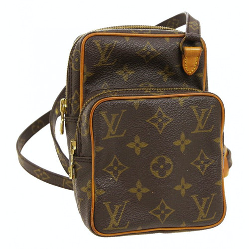 Pre-Owned Louis Vuitton Amazon Brown Cloth Handbag | ModeSens