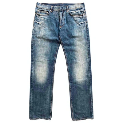 Pre-owned Dior Blue Cotton Jeans