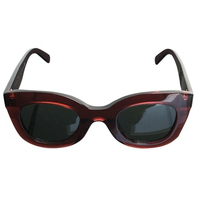 Pre-owned Celine Marta Red Sunglasses