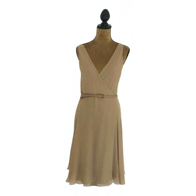 Pre-owned Ralph Lauren Beige Silk Dress
