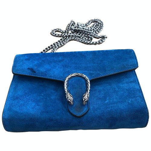 Pre-Owned Gucci Dionysus Blue Suede Handbag | ModeSens