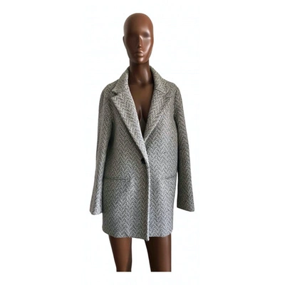 Pre-owned Maje Grey Wool Coat