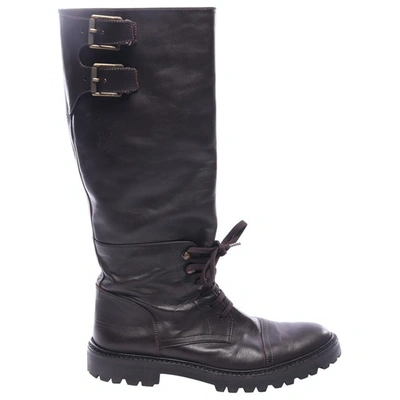 Pre-owned Belstaff Brown Leather Boots