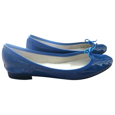 Pre-owned Repetto Blue Leather Ballet Flats