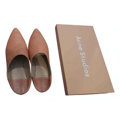 Pre-owned Acne Studios Pink Leather Flats
