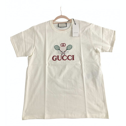 Pre-Owned Gucci Beige Cotton T-shirts | ModeSens