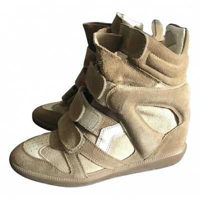 Pre-owned Isabel Marant Beckett Beige Suede Trainers