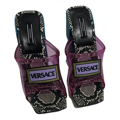 Pre-owned Versace Pink Sandals
