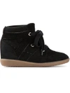Isabel Marant Bobby Suede Wedge Sneakers