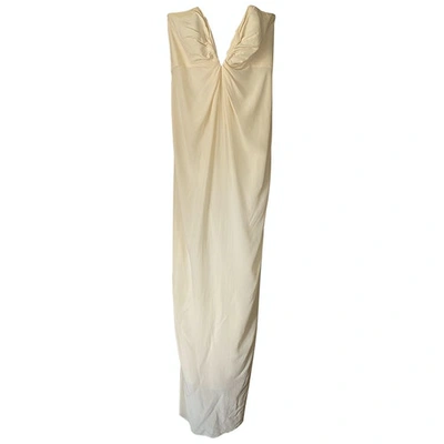 Pre-owned Zimmermann Silk Maxi Dress In White