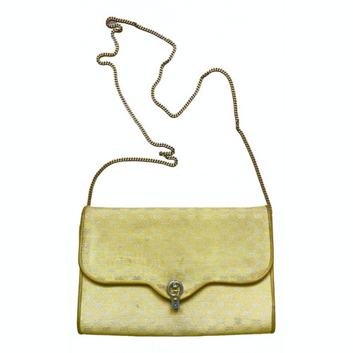 Pre-Owned Gucci Yellow Cloth Clutch Bag | ModeSens