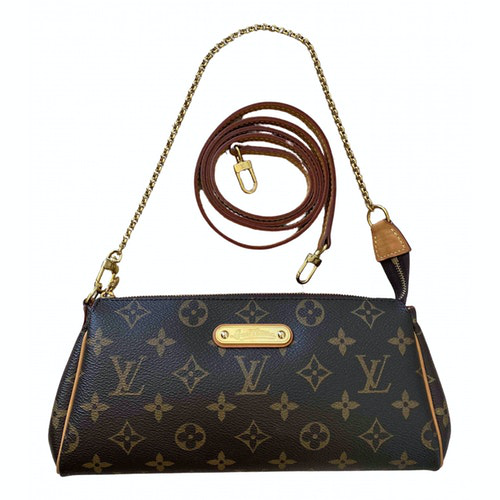 Pre-Owned Louis Vuitton Eva Brown Cloth Clutch Bag | ModeSens