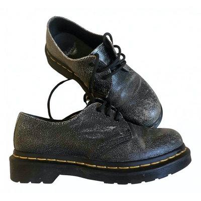 Pre-owned Dr. Martens' Grey Leather Boots