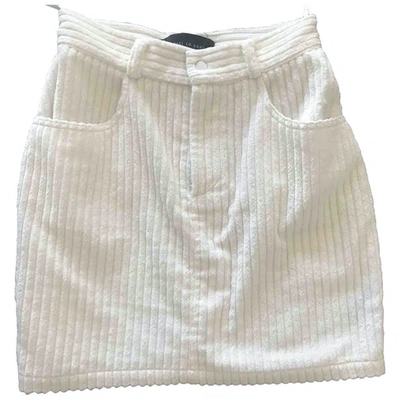 Pre-owned Michael Lo Sordo White Cotton Skirt