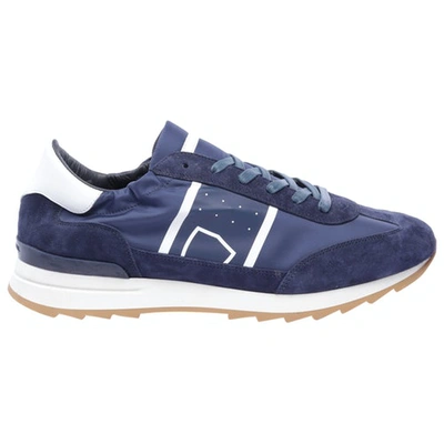 Pre-owned Philippe Model Blue Leather Trainers