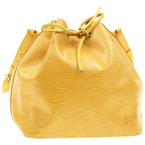 Pre-Owned Louis Vuitton Petit Noé Trunk Yellow Leather Handbag | ModeSens