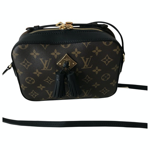 Pre-Owned Louis Vuitton Saintonge Brown Cloth Handbag | ModeSens