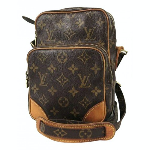 Pre-Owned Louis Vuitton Amazon Brown Cloth Handbag | ModeSens