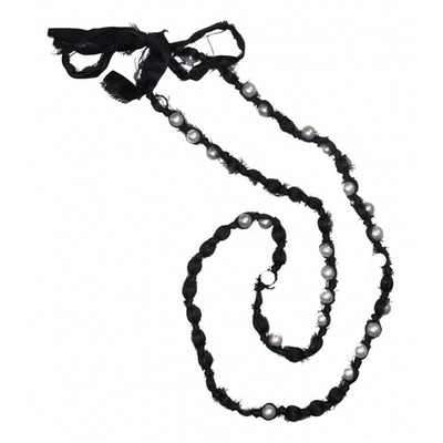 Pre-owned Lanvin Black Cloth Long Necklace
