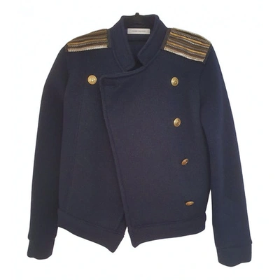 Pre-owned Pierre Balmain Navy Wool Jacket