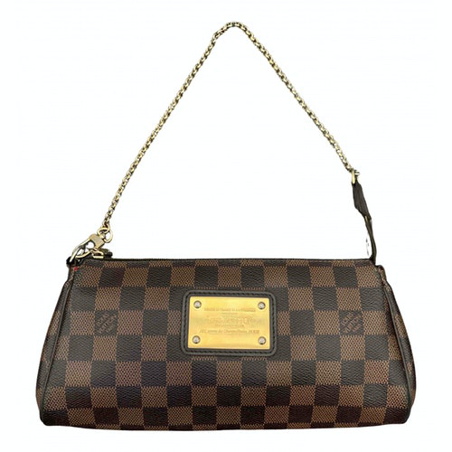 Pre-Owned Louis Vuitton Eva Brown Cloth Clutch Bag | ModeSens