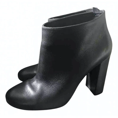 Pre-owned Gianvito Rossi Black Leather Ankle Boots