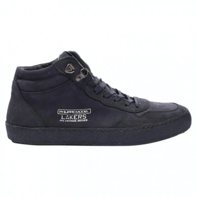 Pre-owned Philippe Model Black Leather Trainers