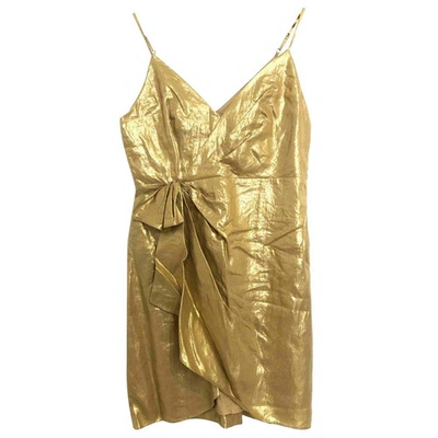 Pre-owned Sandro Spring Summer 2020 Gold Linen Dress