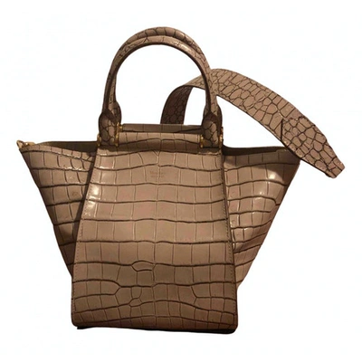 Pre-owned Max Mara Ecru Leather Handbag