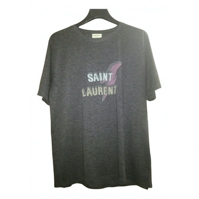Pre-owned Saint Laurent Anthracite Cotton T-shirts