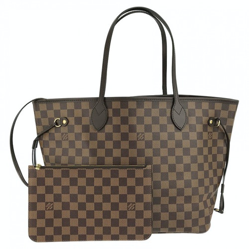 Pre-Owned Louis Vuitton Neverfull Brown Cloth Handbag | ModeSens