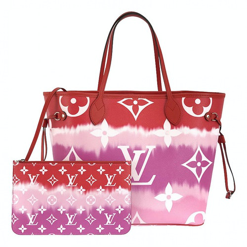Pre-Owned Louis Vuitton Neverfull Red Cloth Handbag | ModeSens