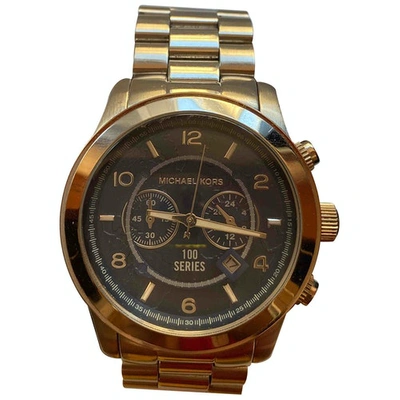 Pre-owned Michael Kors Metallic Steel Watch