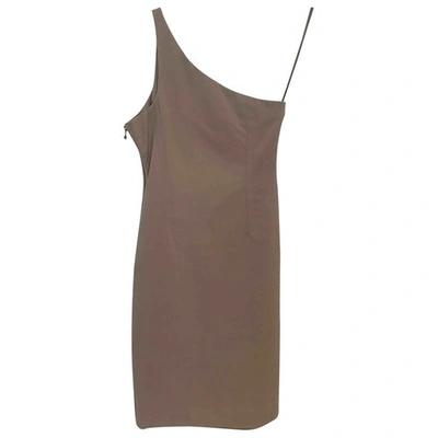 Pre-owned Alexander Wang T Mini Dress In Ecru