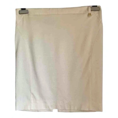 Pre-owned John Richmond Mid-length Skirt In White