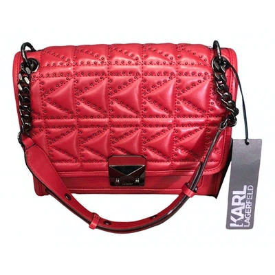 Pre-owned Karl Red Leather Handbag