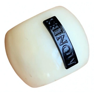 Pre-owned Monies Beige Horn Ring