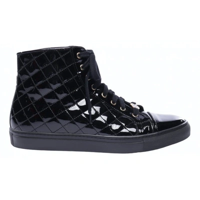 Pre-owned Versace Black Exotic Leathers Trainers