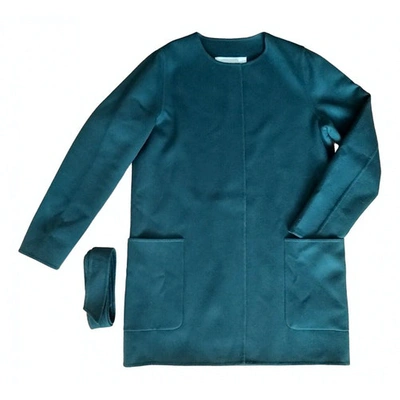 Pre-owned Max Mara Blue Wool Coat