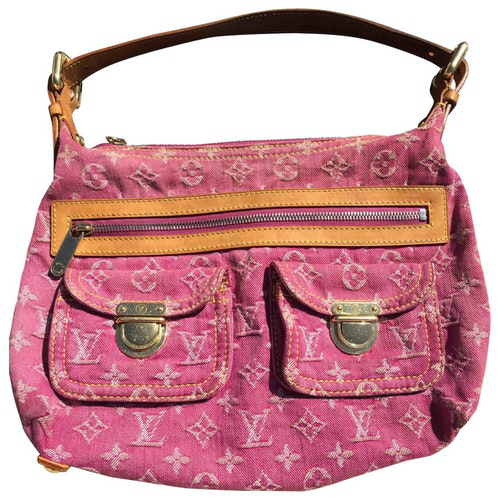Pre-Owned Louis Vuitton Baggy Pink Denim - Jeans Handbag | ModeSens