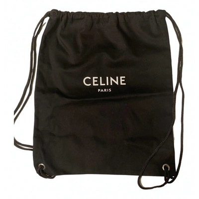Pre-owned Celine Black Cotton Backpack