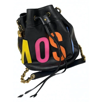 Pre-owned Moschino Black Leather Handbag