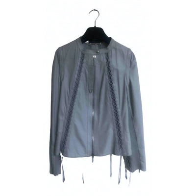 Pre-owned Gucci Grey Leather Jacket