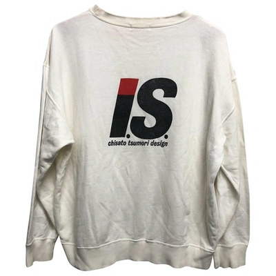 Pre-owned Issey Miyake White Cotton Knitwear & Sweatshirt