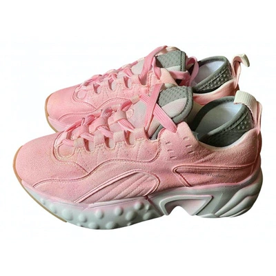 Pre-owned Acne Studios Manhattan Pink Suede Trainers