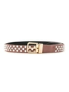 DOLCE & GABBANA CRYSTAL-EMBELLISHED BUCKLED BELT