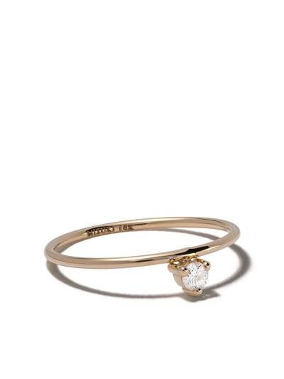 Mizuki 14kt Yellow Gold Diamond Solitaire Ring