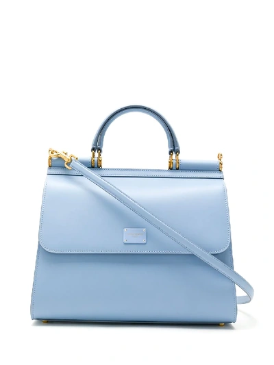 Dolce & Gabbana Large Sicily 58 Tote Bag In Blue