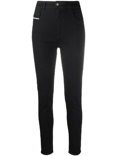 Diesel High-waisted Skinny Jeans In Black