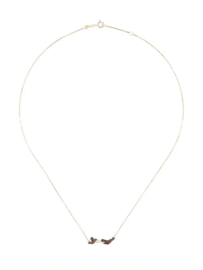 Aliita 9kt Yellow Gold Nadadora Completo Necklace In White